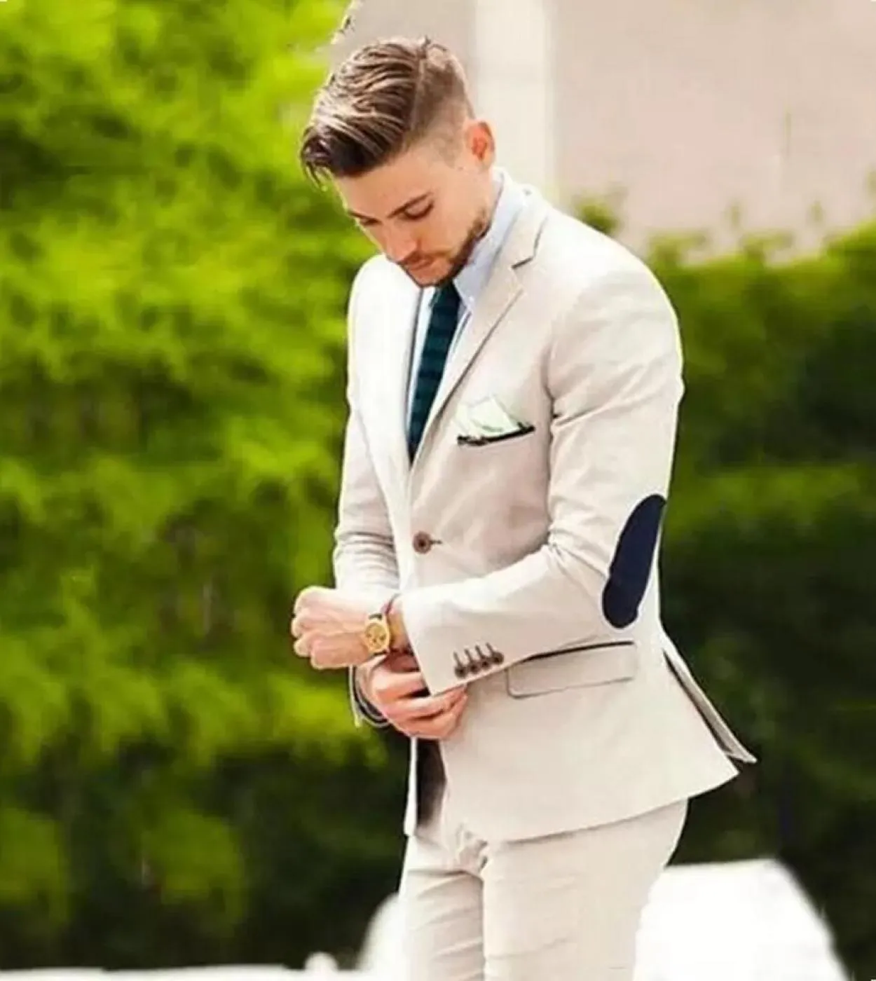 Abiti da uomo per smoking da sposa Risvolto con risvolto Moda Sposo Business Casual Blazer slim fit Giacca  pantalone Costume H