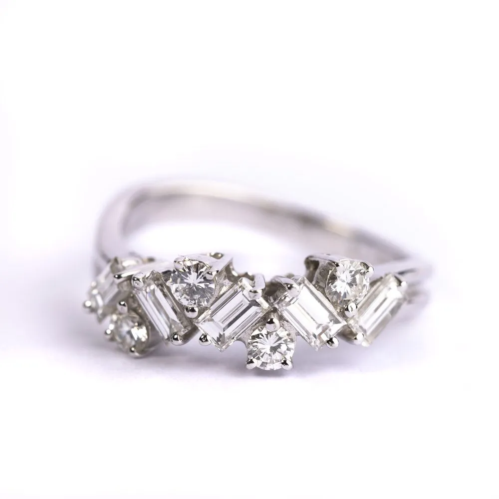 Anello da Donna in Oro Bianco con Diamanti – AN9978/73