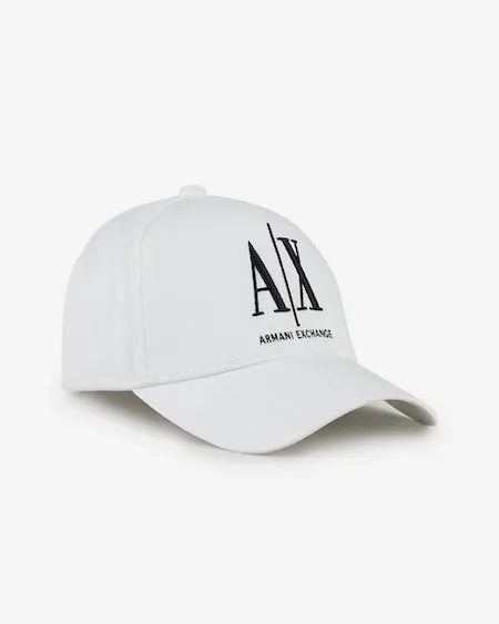 Berretto baseball bianco con logo AX