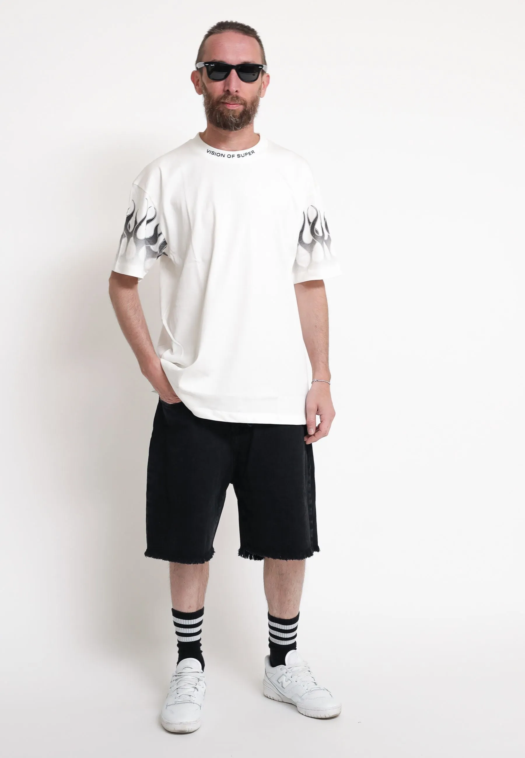 Black Short Denim Whit Black Coating