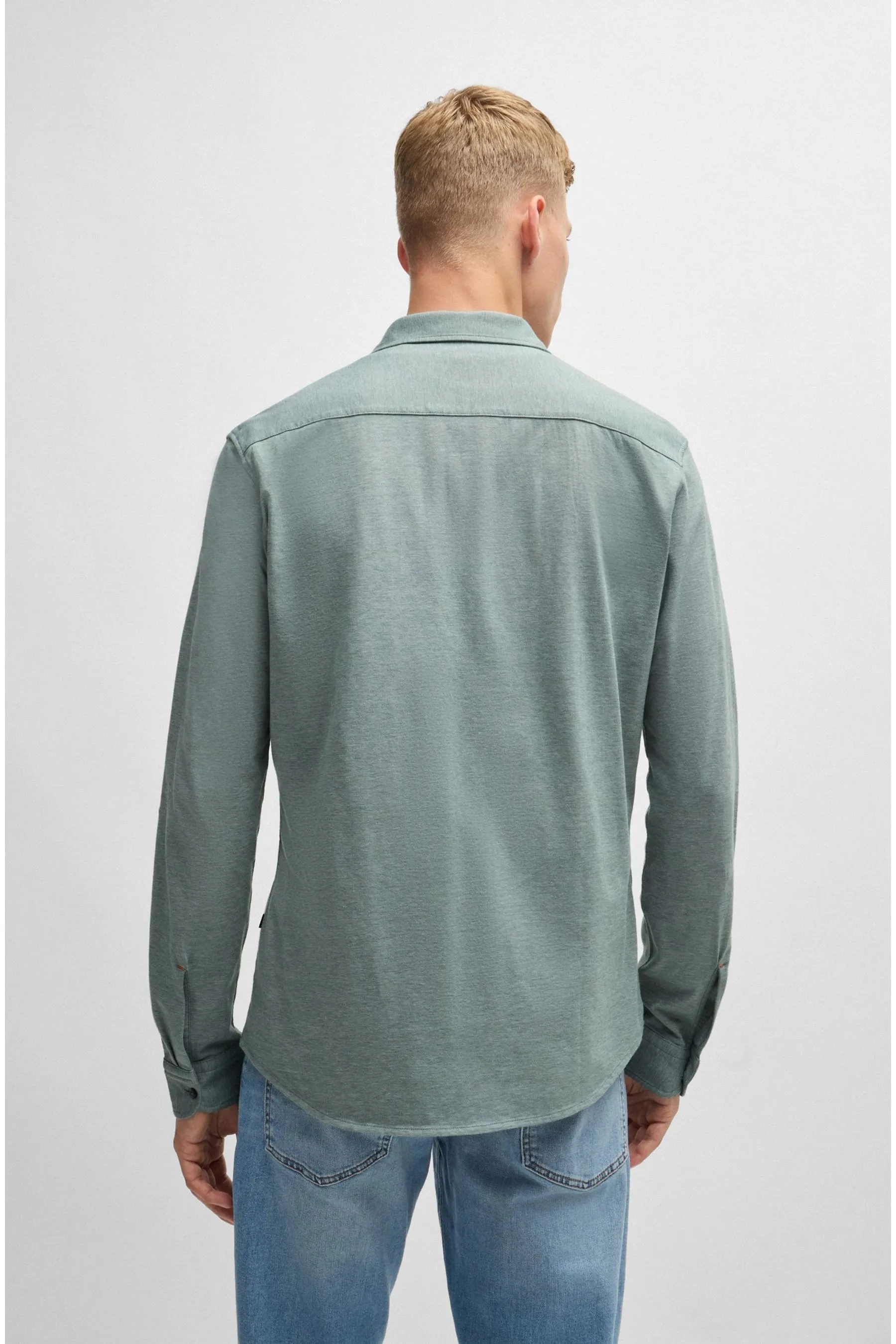 BOSS Slim Fit Melange Piqué Shirt    