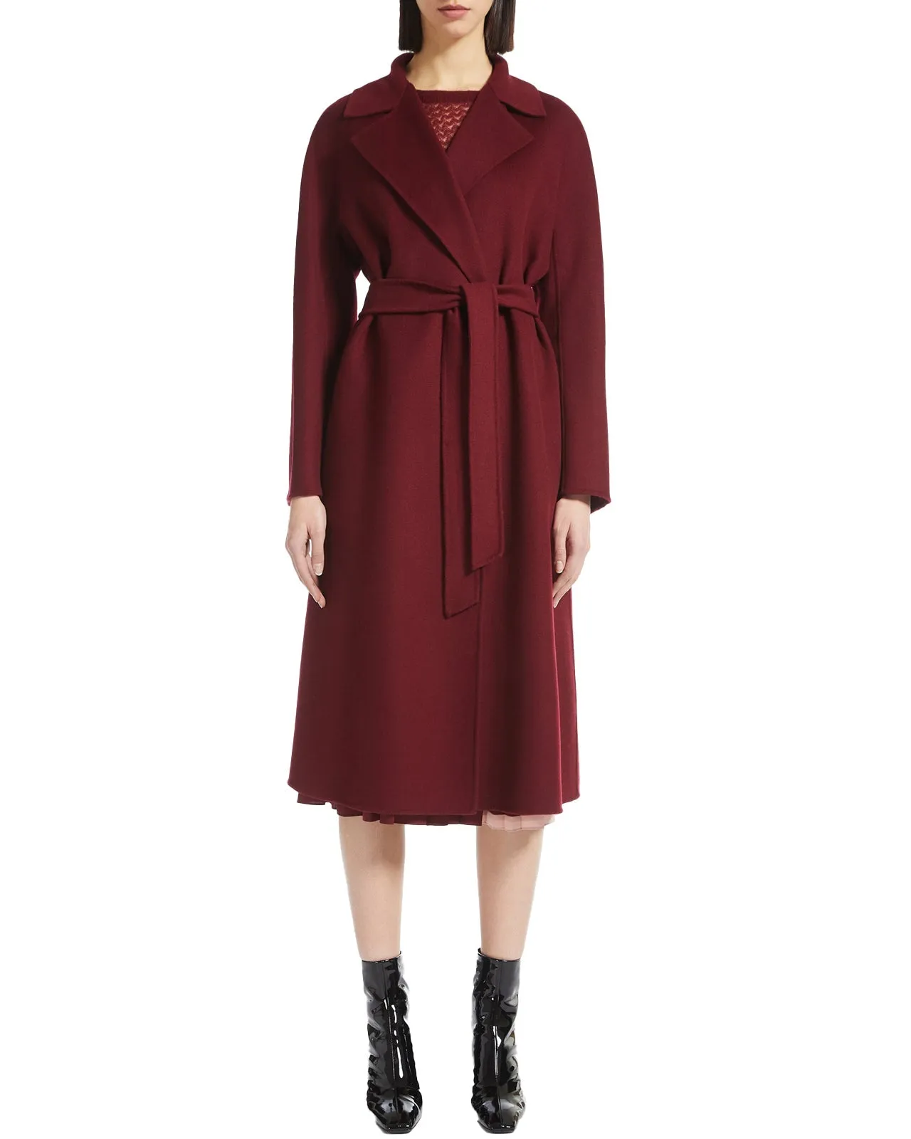 Cappotto Cles lana bordeaux
