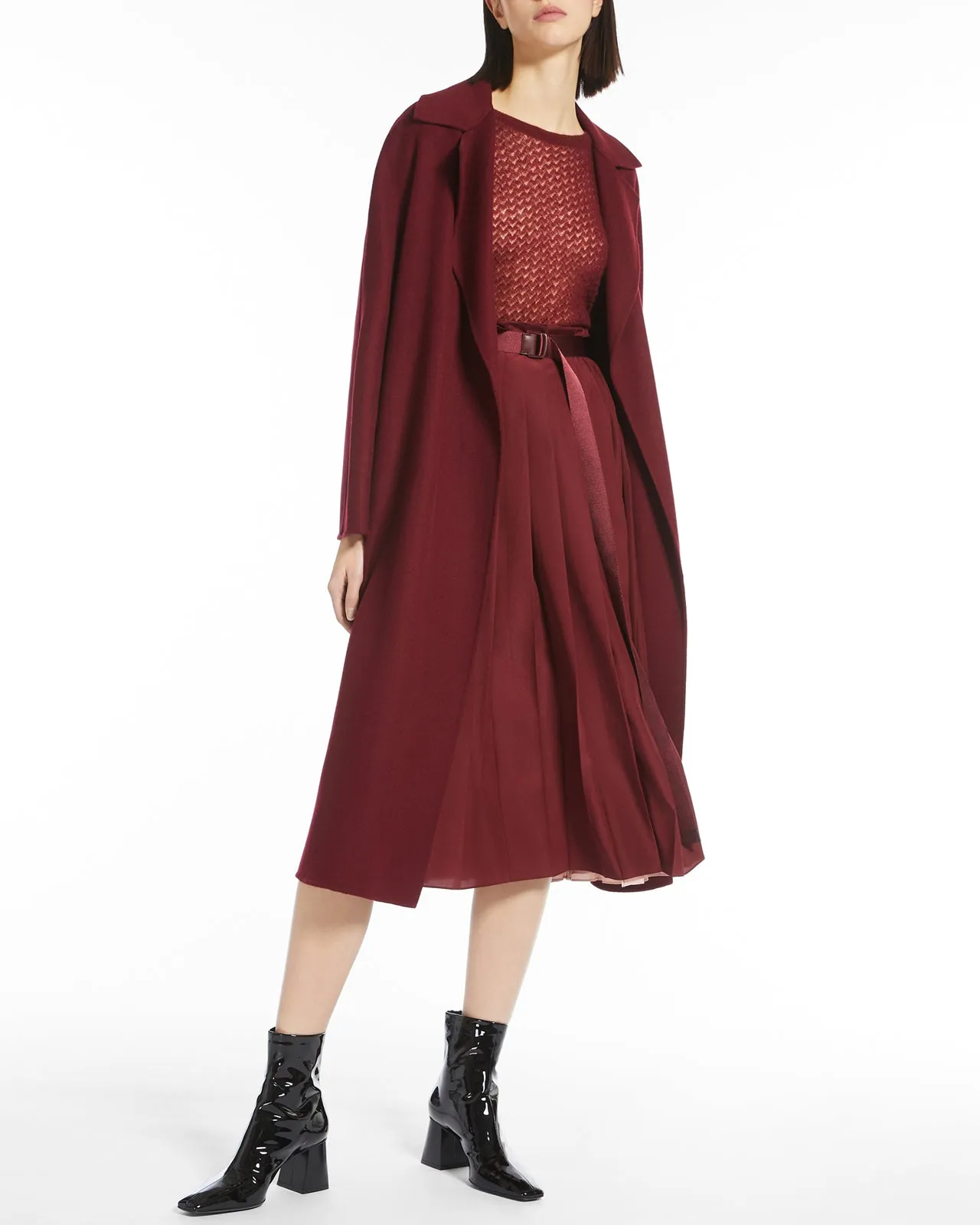 Cappotto Cles lana bordeaux