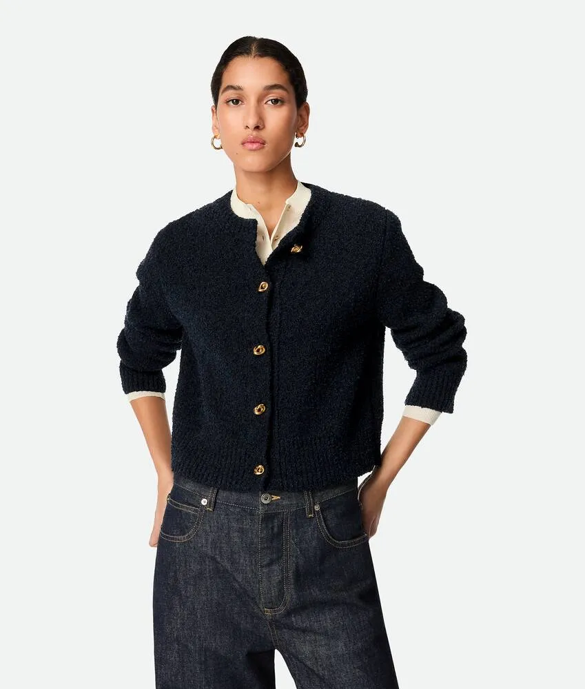 Cardigan in lana bouclé 