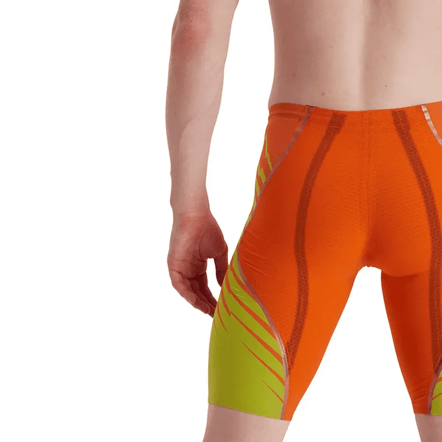 COSTUMONE DA UOMO SPEEDO LZR INTENT HIGH WAISTED JAMMER ORANGE 68-11977 G609