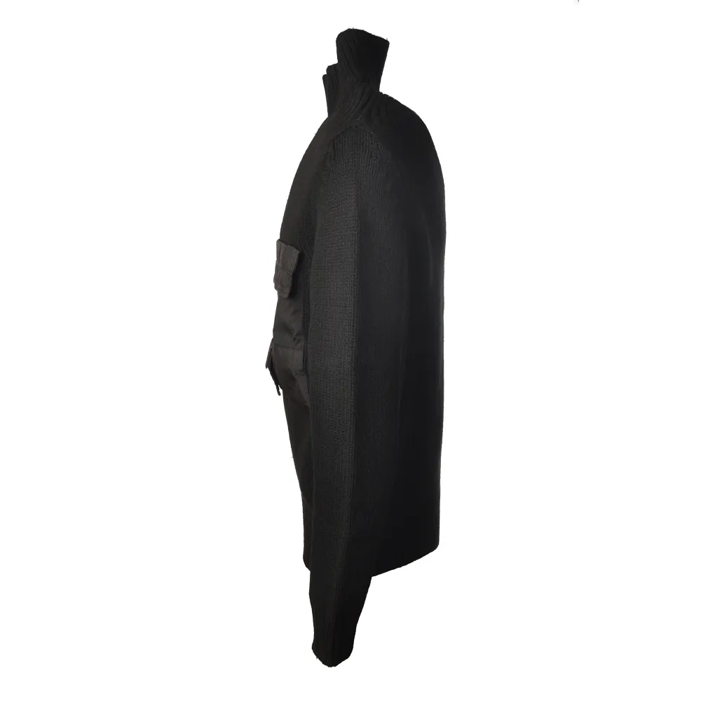 C.P. Company - Cardigan con Zip Anteriore - Nero - Maglia - Luxury Exclusive Collection