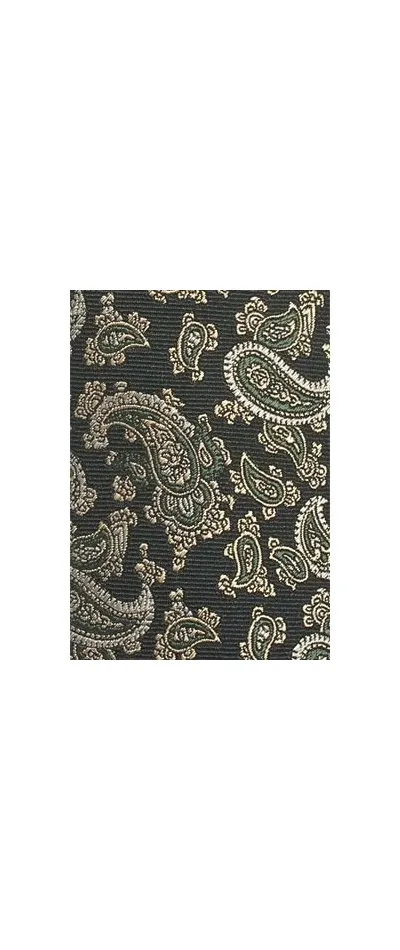 Cravatta paisley nero sabbia