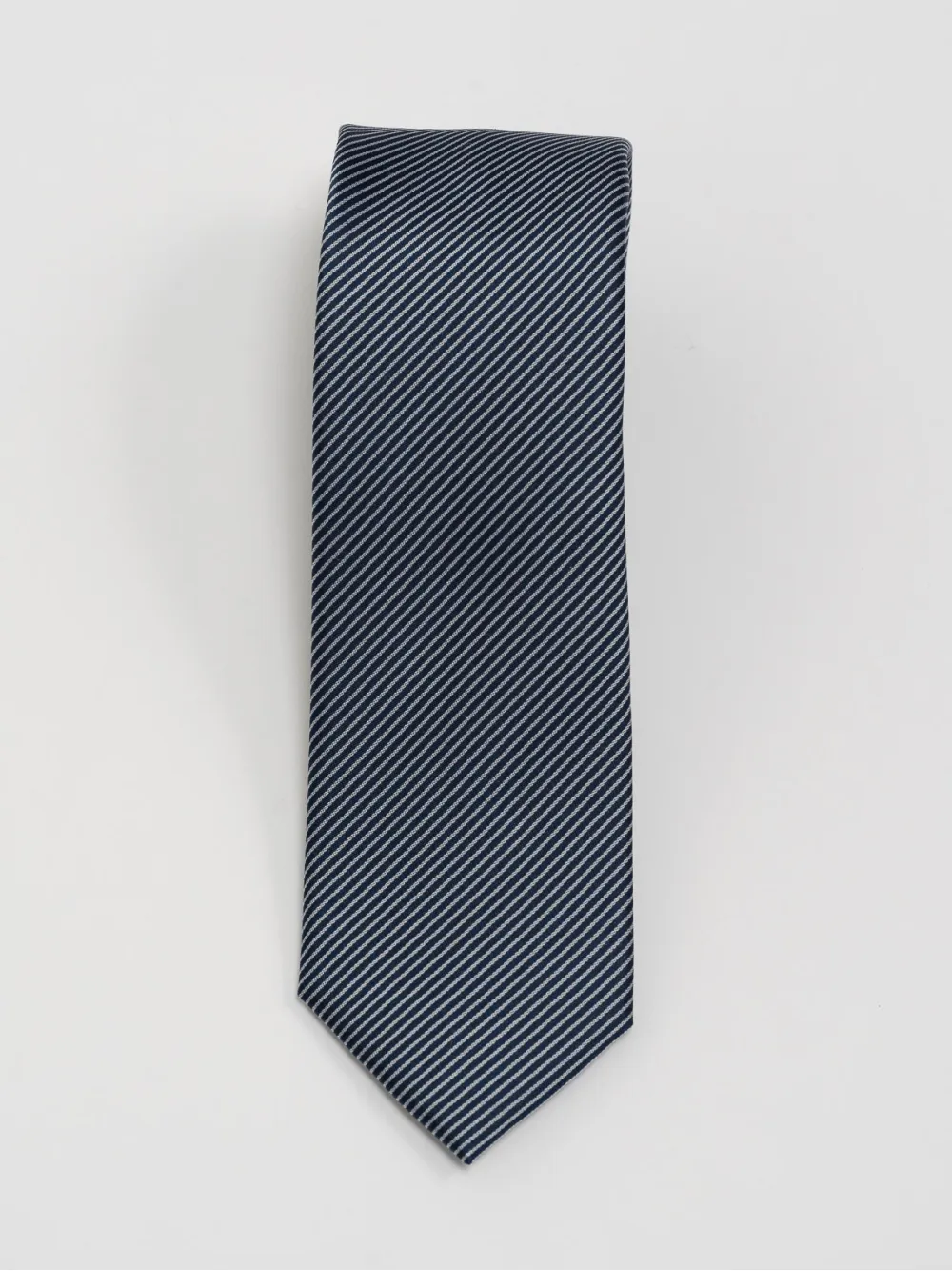 Cravatta uomo micro riga blu