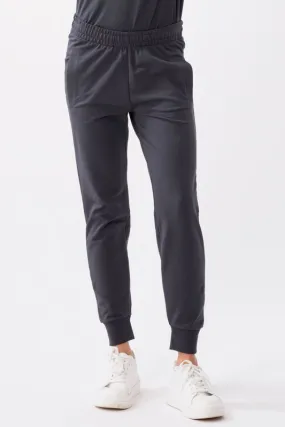 EVERLAST URBAN SPORT PANTALONE DONNA con polsino in felpa estiva stretch Black Magnet