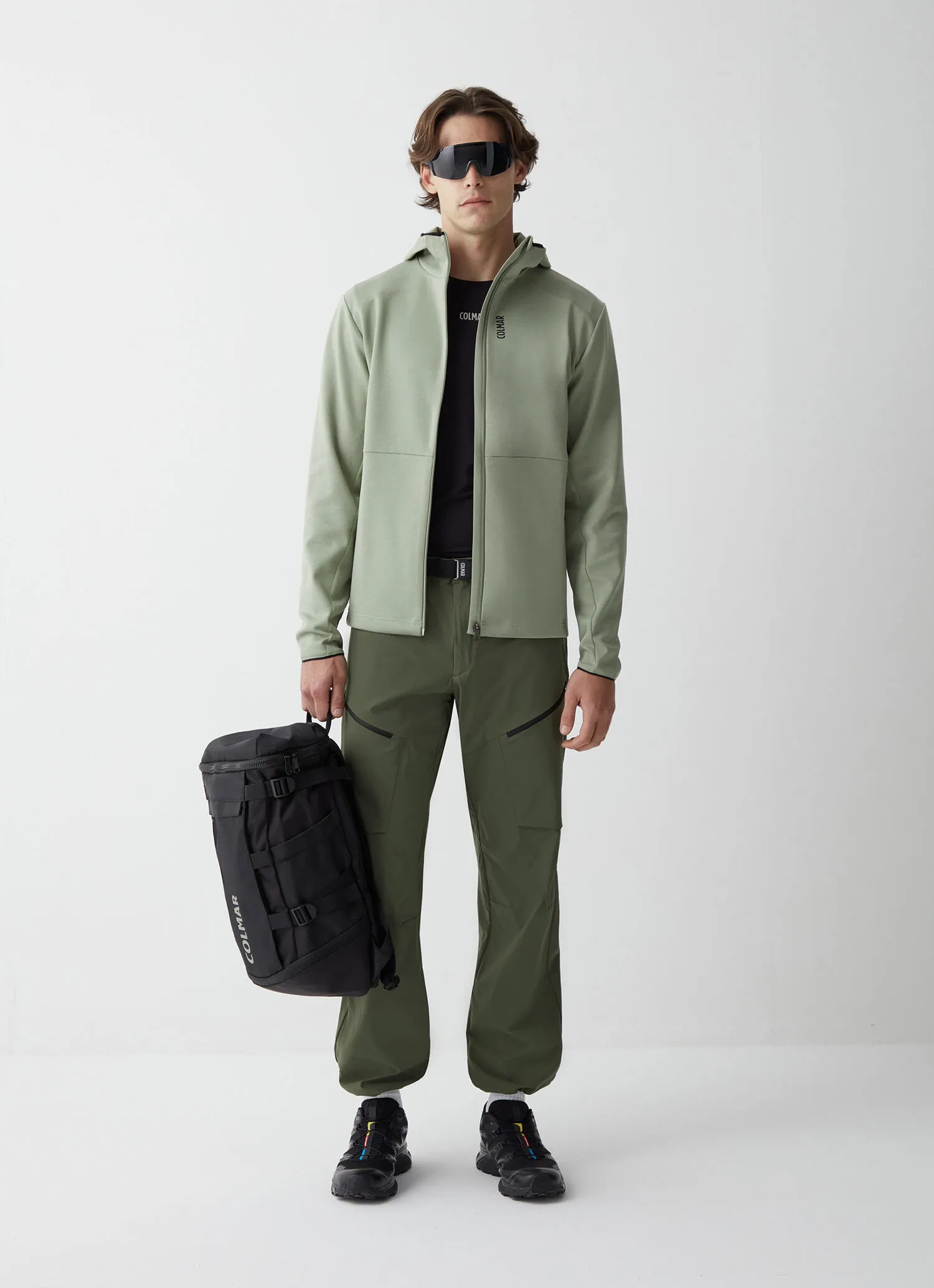 Full-zip stretch hoodie