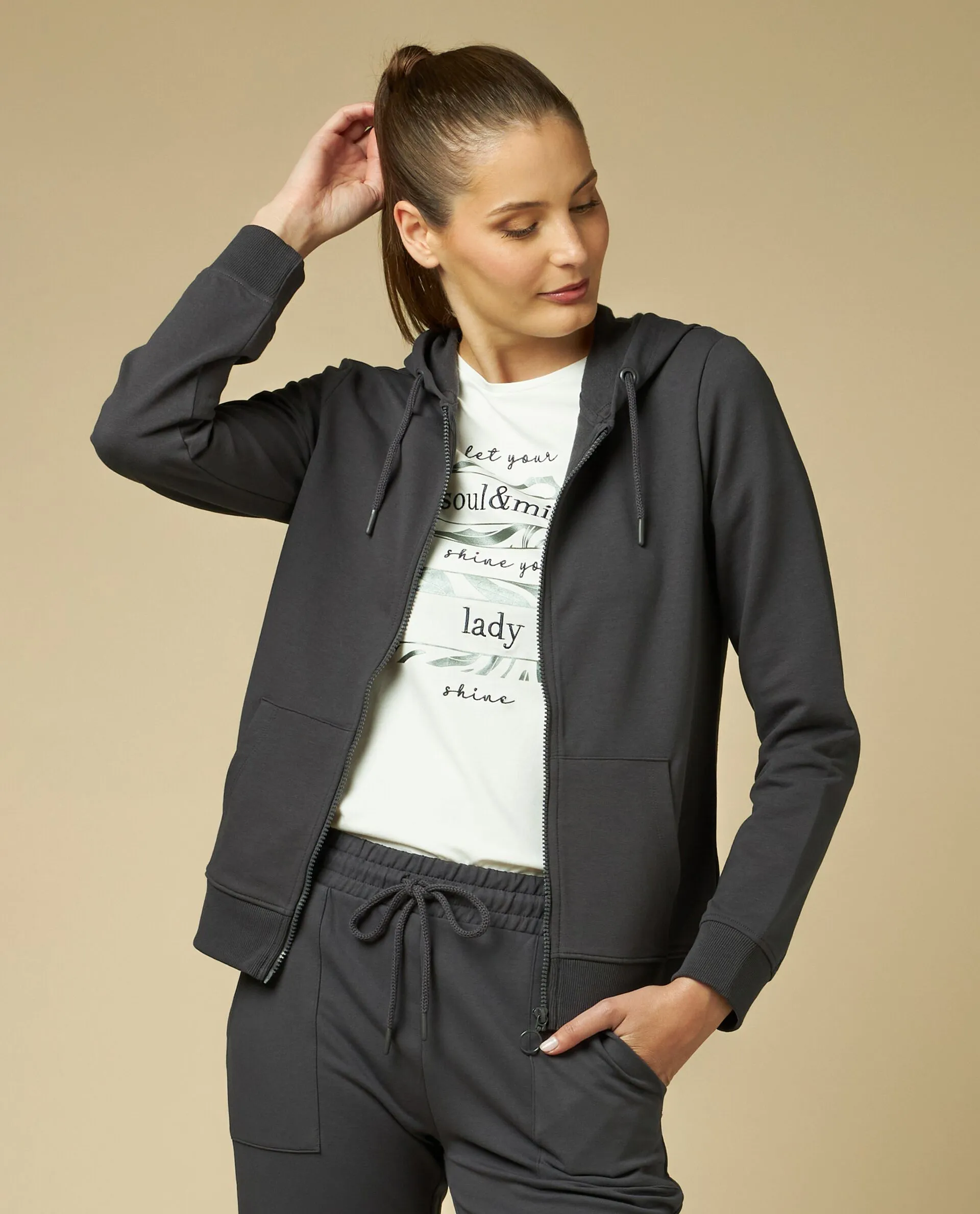 HOLISTIC  Felpa full zip donna