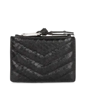  IKKS   1440 - Portacarte in pelle trapuntata | Nero