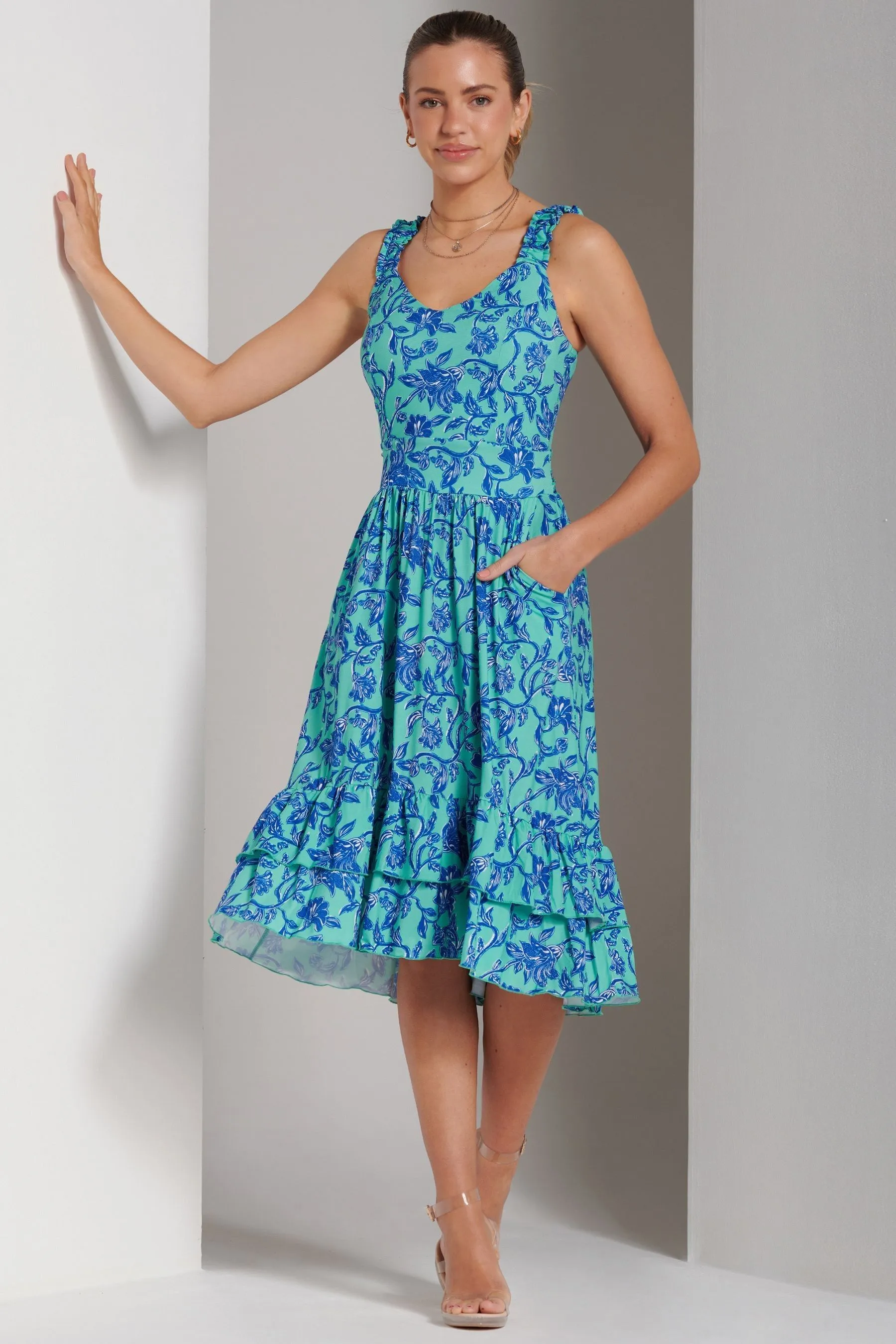 Jolie Moi Floreale - Sundress midi stampata