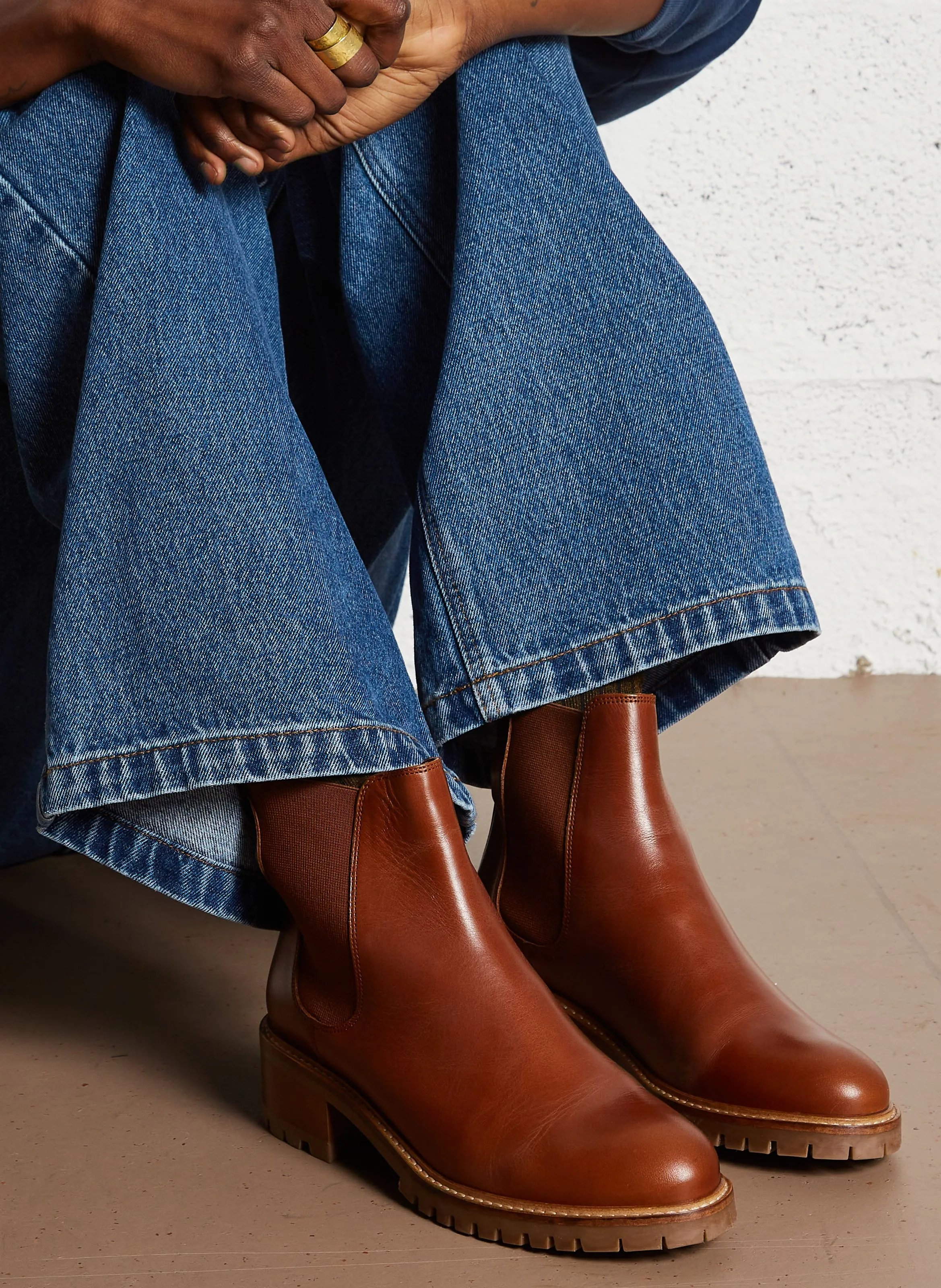  MELLOW YELLOW   ADOLIE - Boot con tacco in pelle Hybride | Marrone
