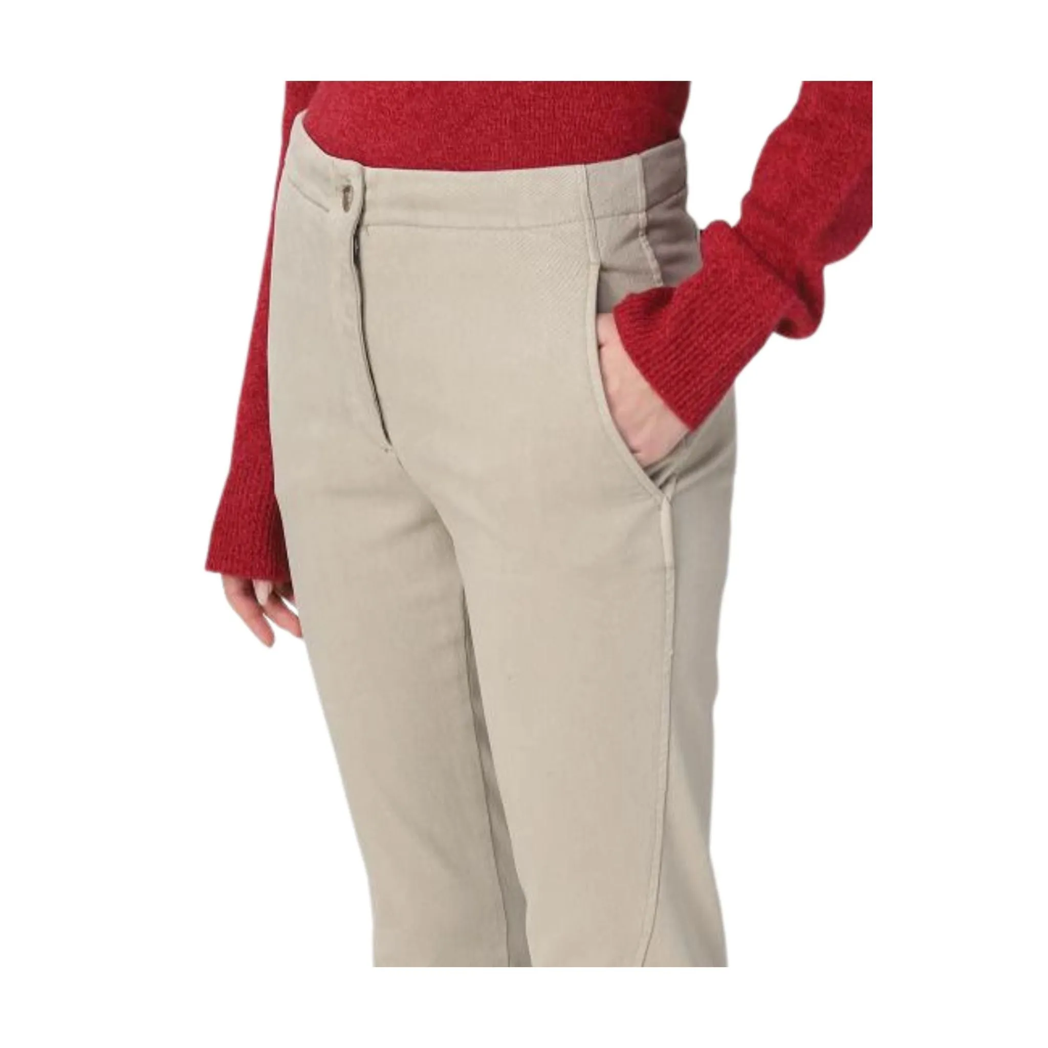 Pantalone Donna Beige affusolato