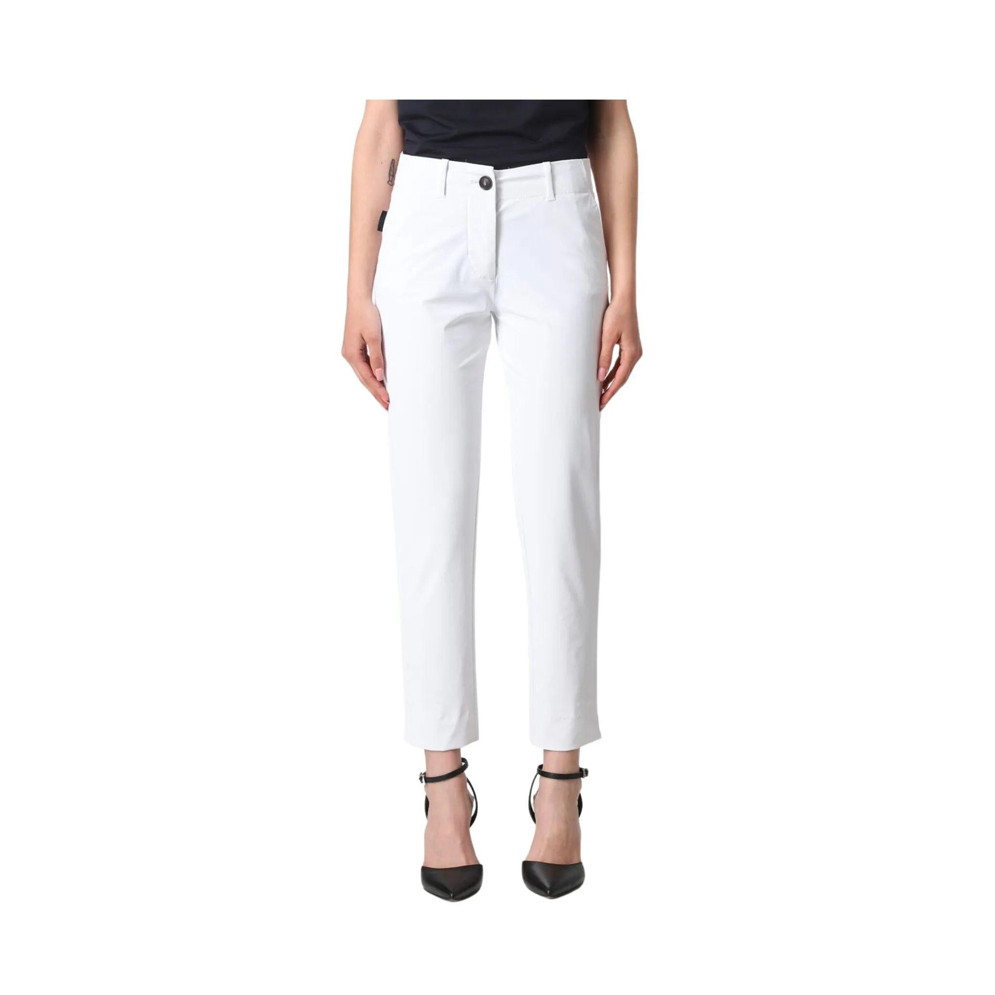Pantalone Donna Bianco stile vintage