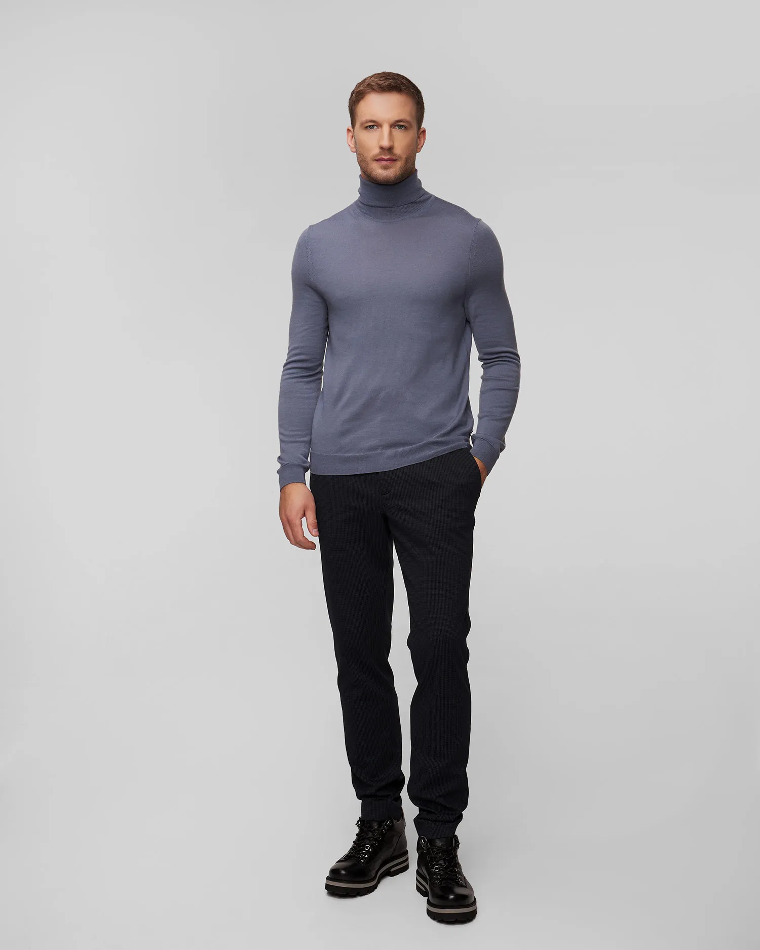 Pantaloni blu scuro da uomo Alberto Move 43461436-899