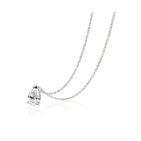 Pendente Diamante Pear 1 carato in oro bianco 18k