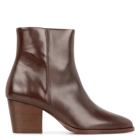  RIVECOUR   N°700 - - 100 pelle, - Punta rotonda, - Chiusura con zip interna, - Altezza tacco: 9 cm. | Marrone
