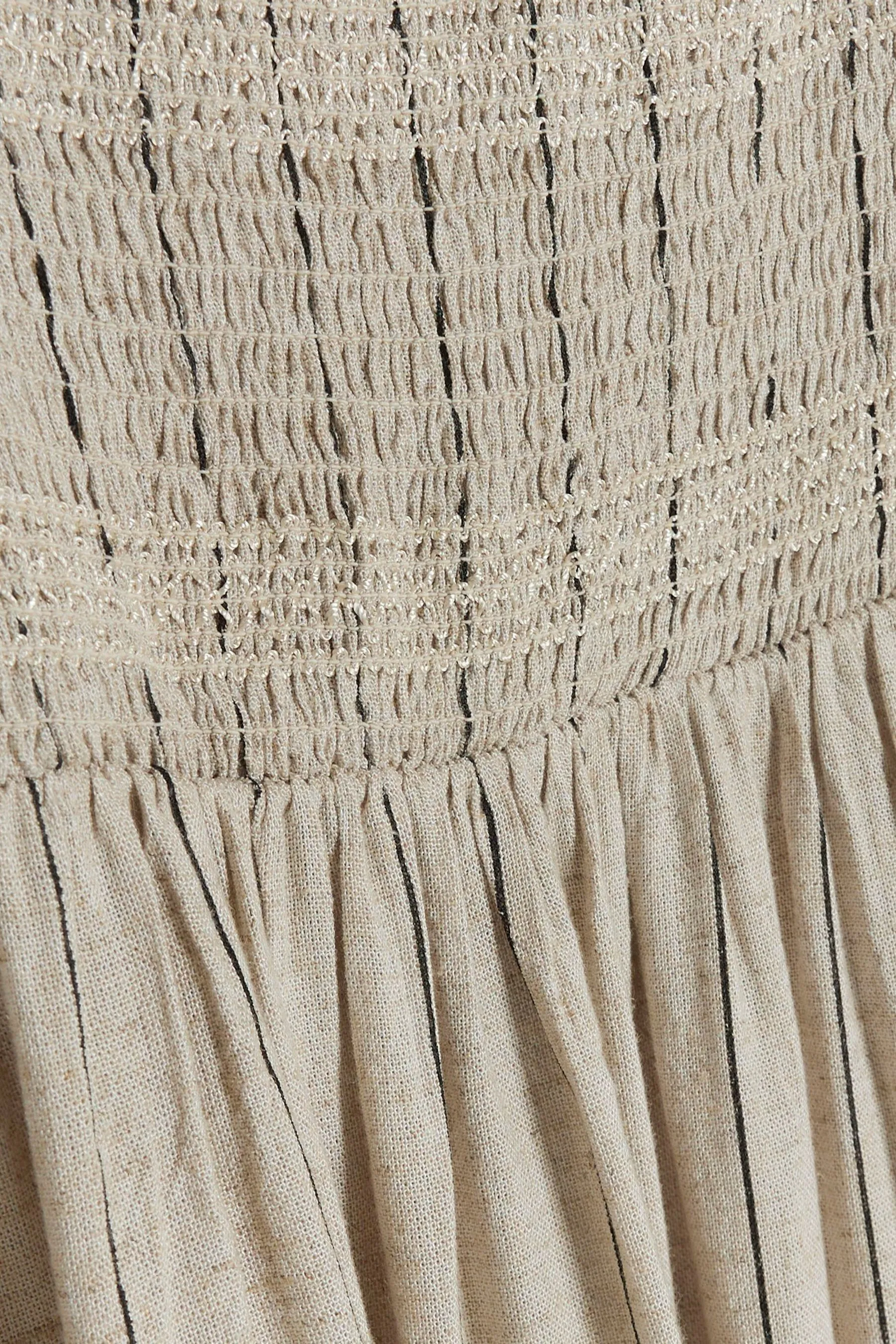 River Island - Abito midi arricciato con scollo quadrato