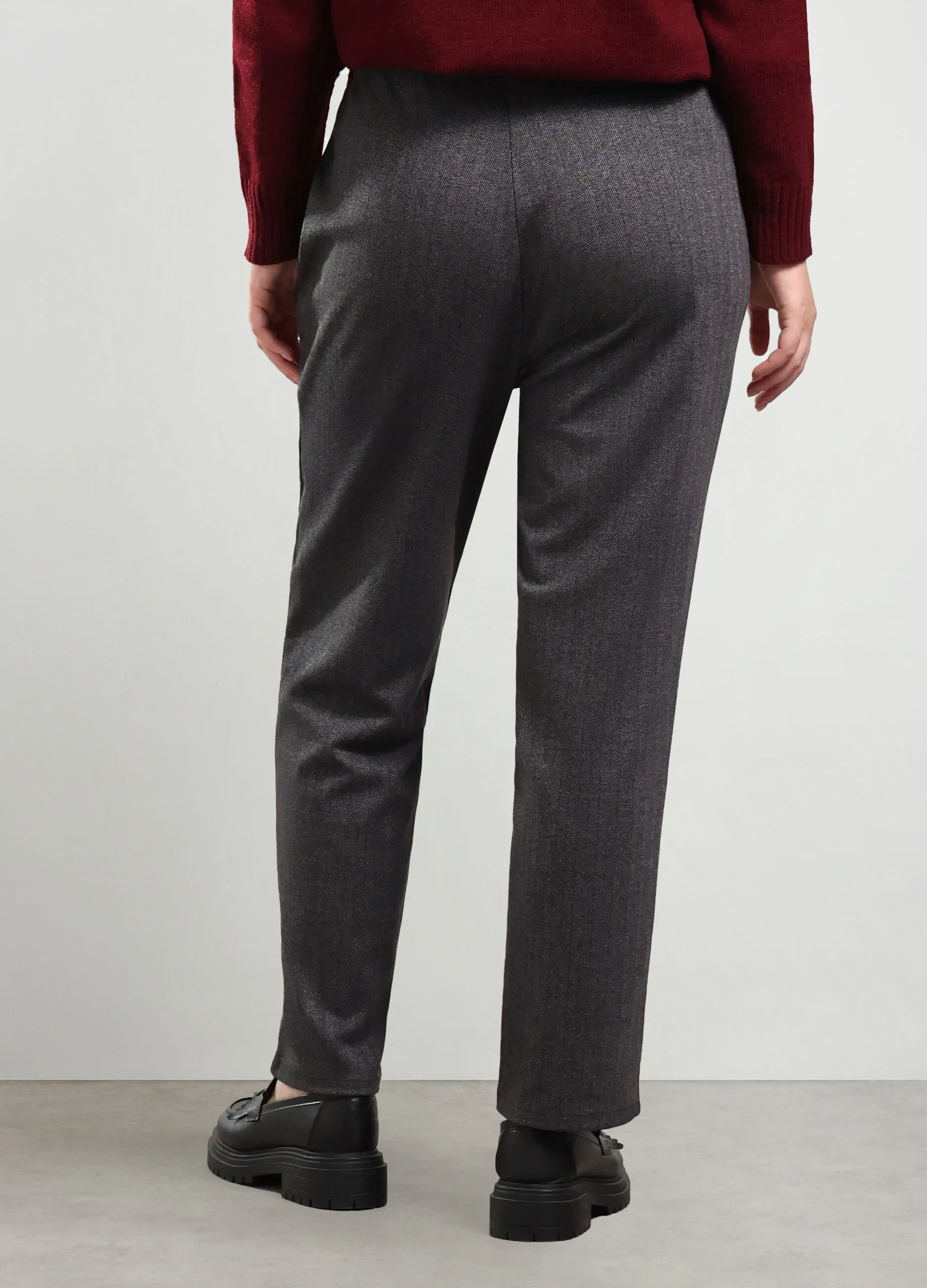 ROSA THEA  Pantaloni in tweed di misto viscosa donna curvy