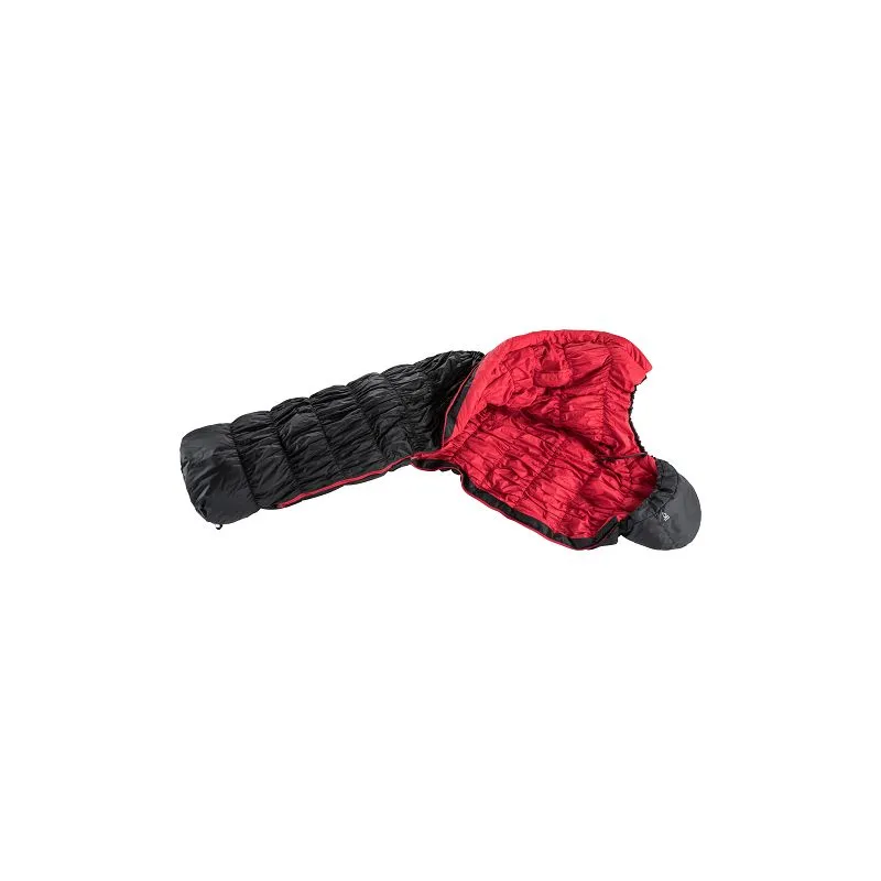 Sacco a pelo Deuter Exosphere 0° - Zip destra (nero-fuoco)