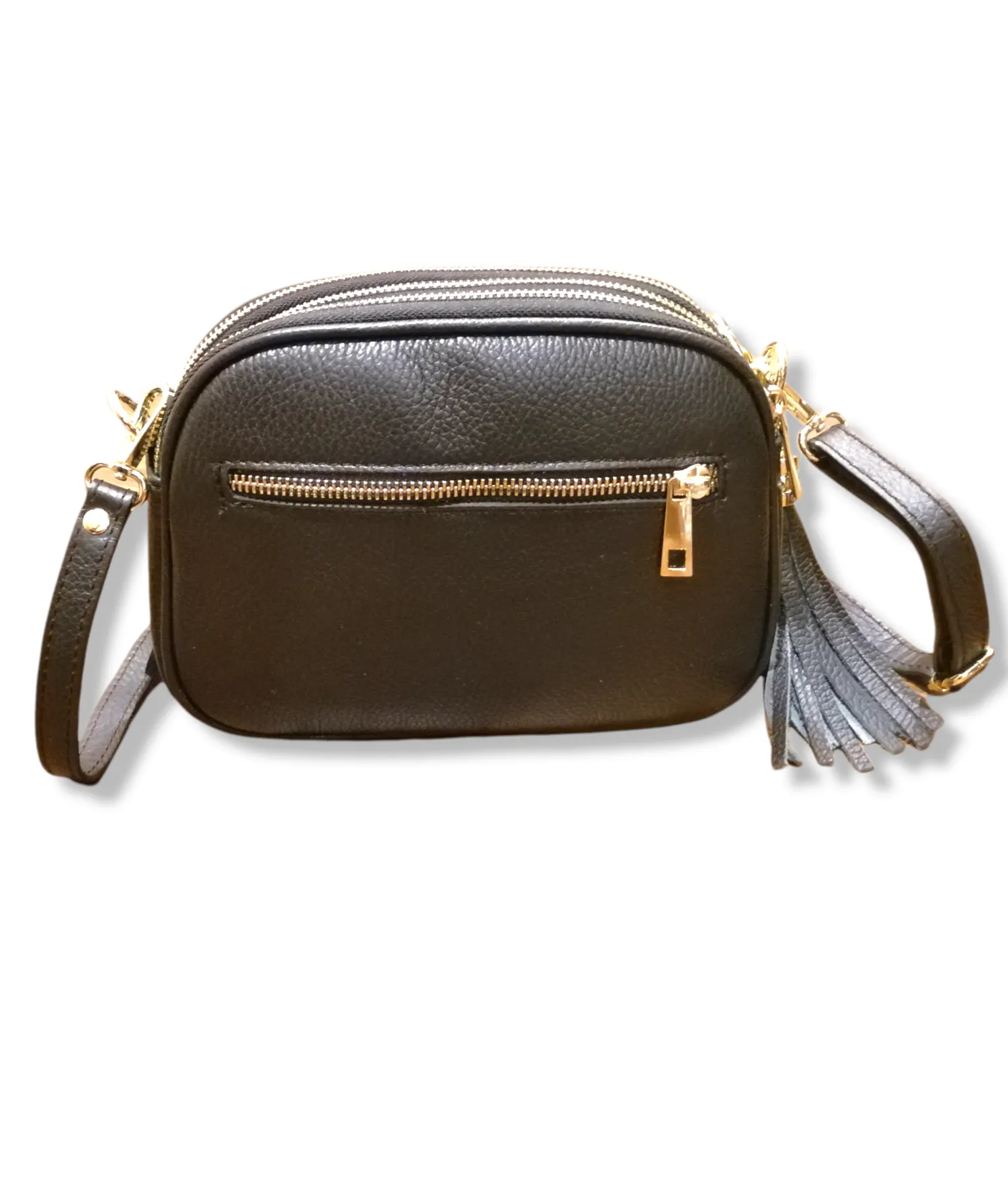 Saponetta Tre Zip in Pelle Dollaro MADE IN TALY