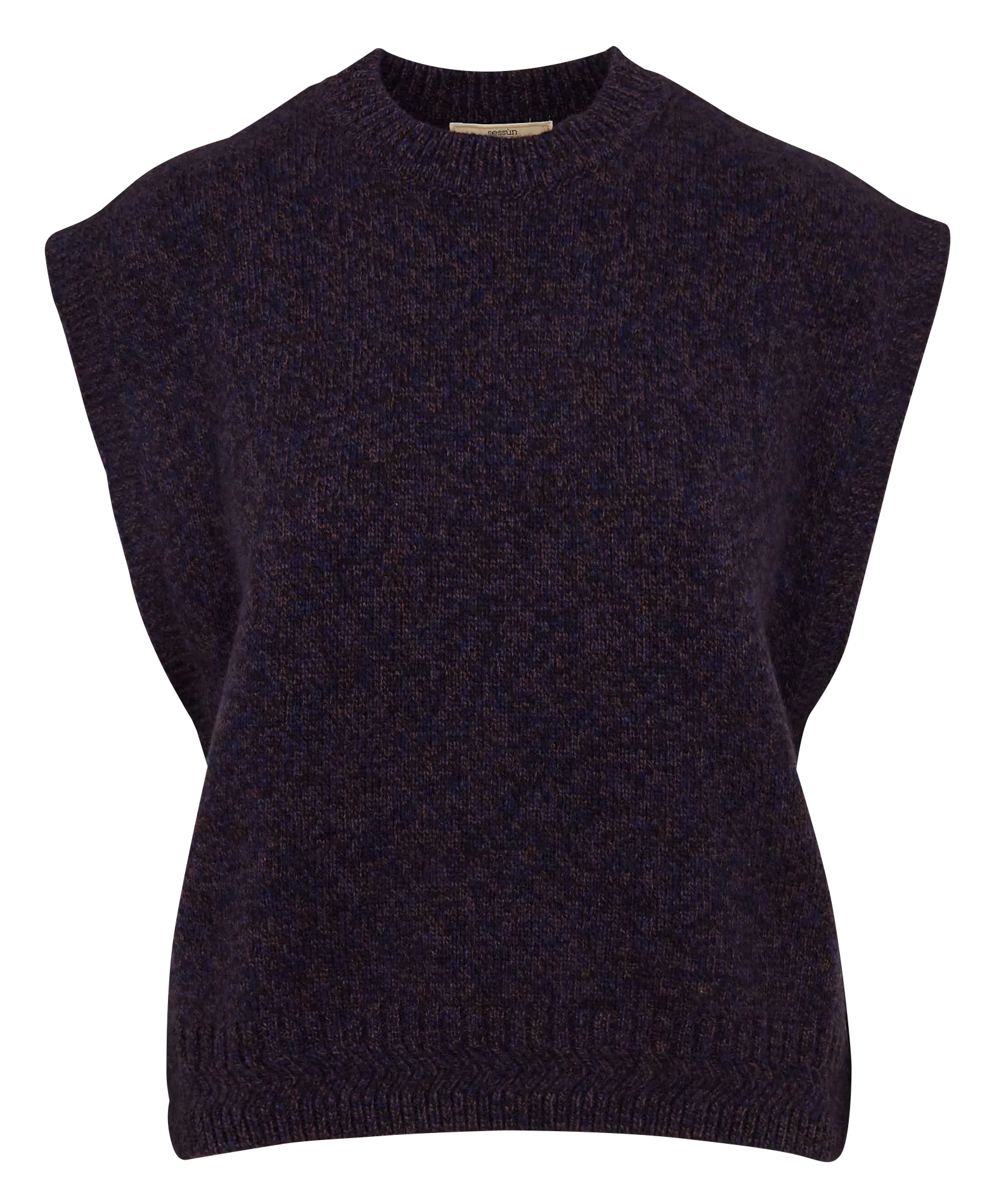  SESSUN   FABININO - Maglione senza maniche in lana merino | Blu