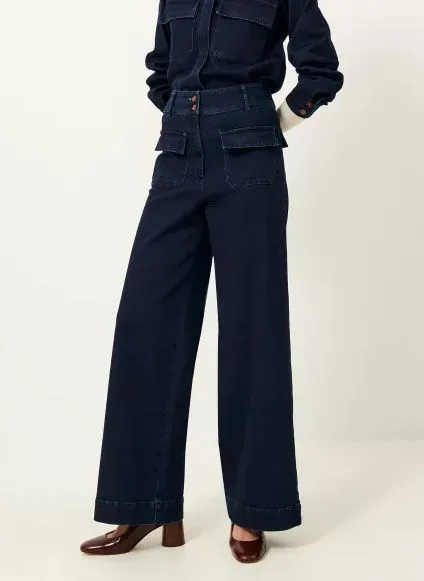  SESSUN   MANHATTAN - Pantaloni flare in denim leggero | Blu