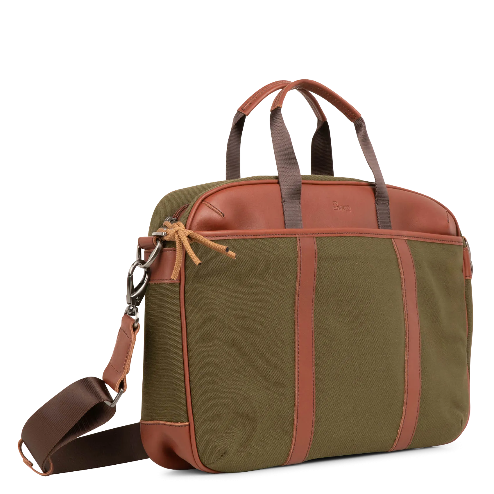  SIR EDWARD   EPSILON - Borsa porta documenti in pelle bicolore | Kaki