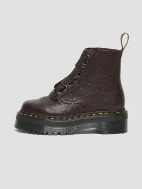 Stivaletto con Platform e Zip Burgundy
