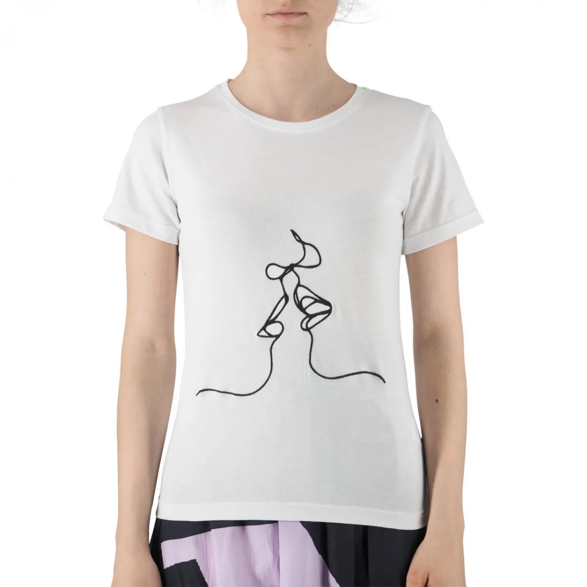 T-Shirt Slim Fit Con Ricamo