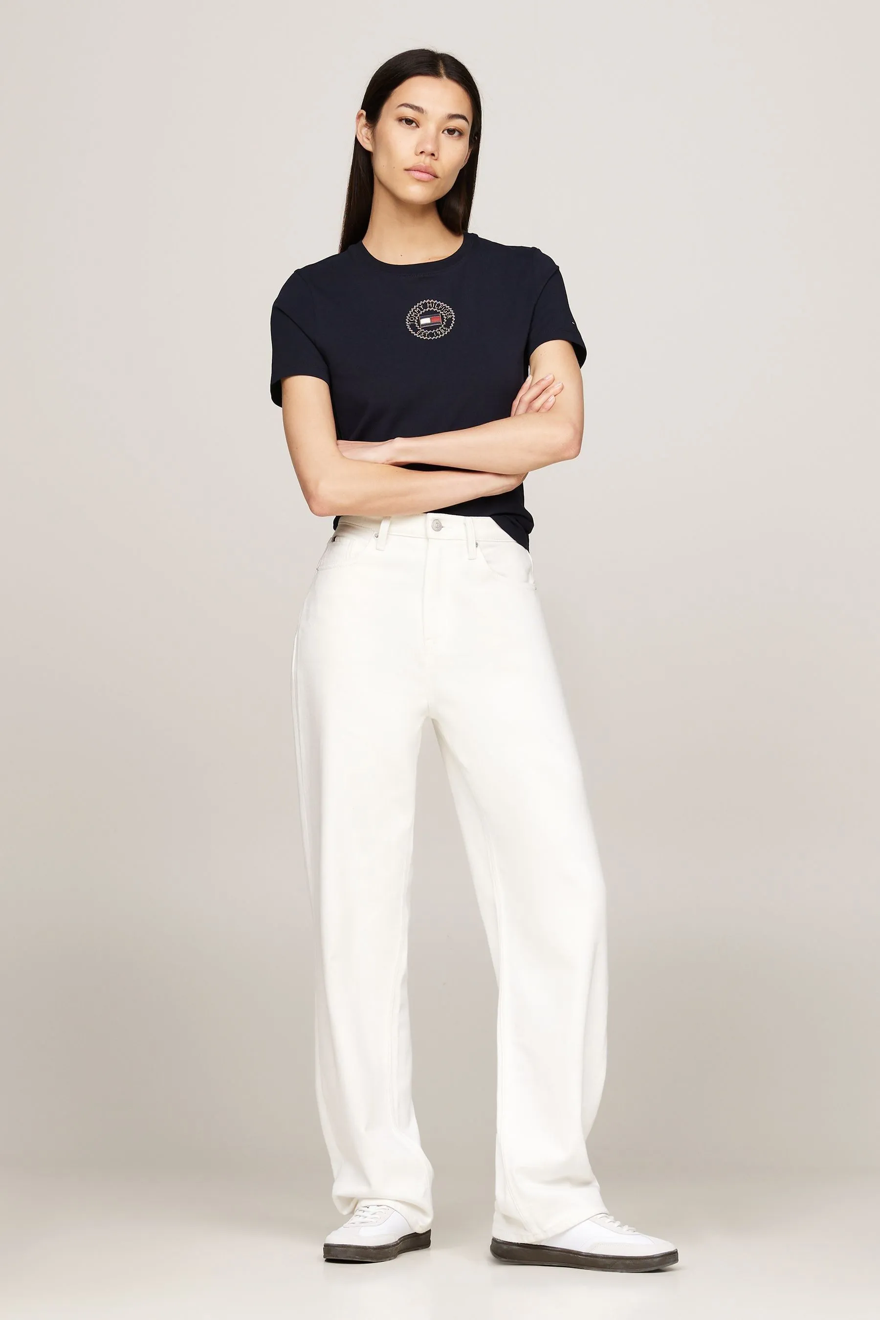 Tommy Hilfiger Vestibilità slim Nautical Graphic Crew Neck Maniche corte T-Shirt    