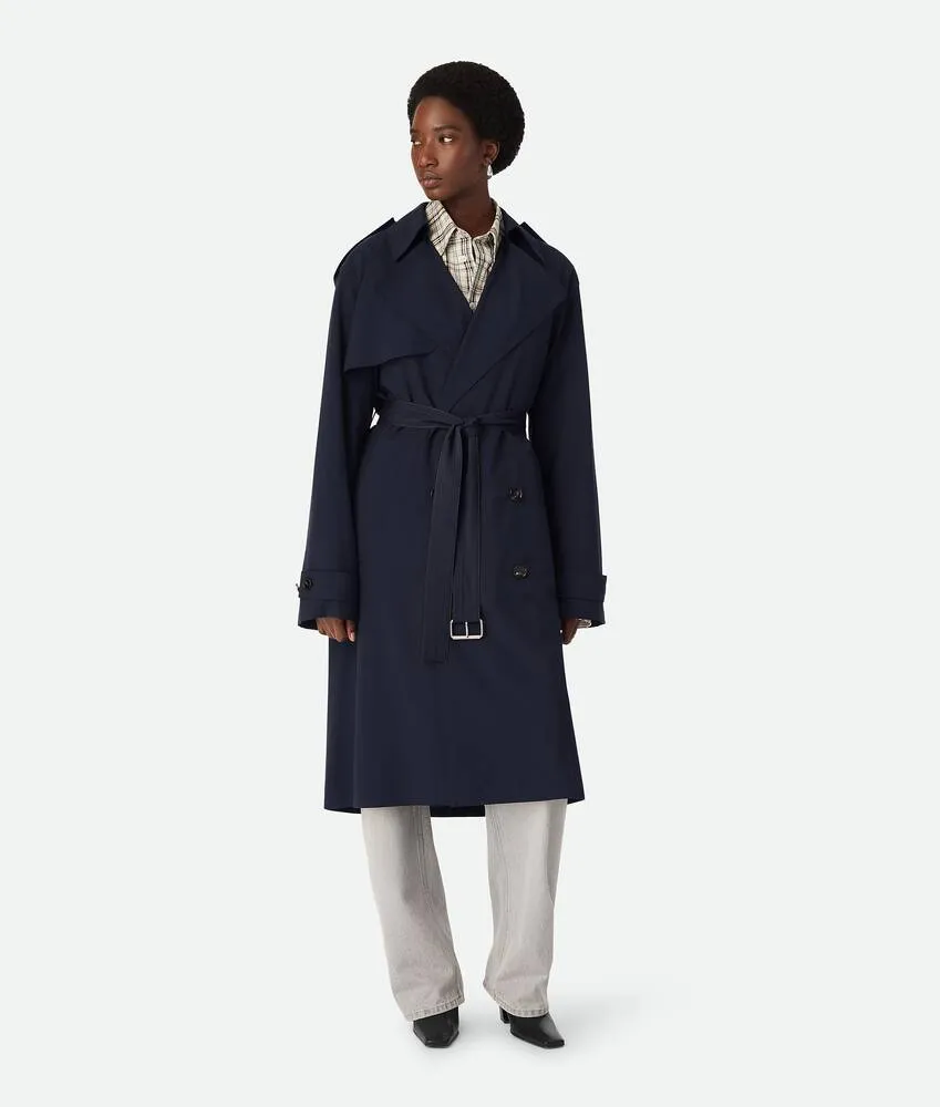 Trench in lana sottile 