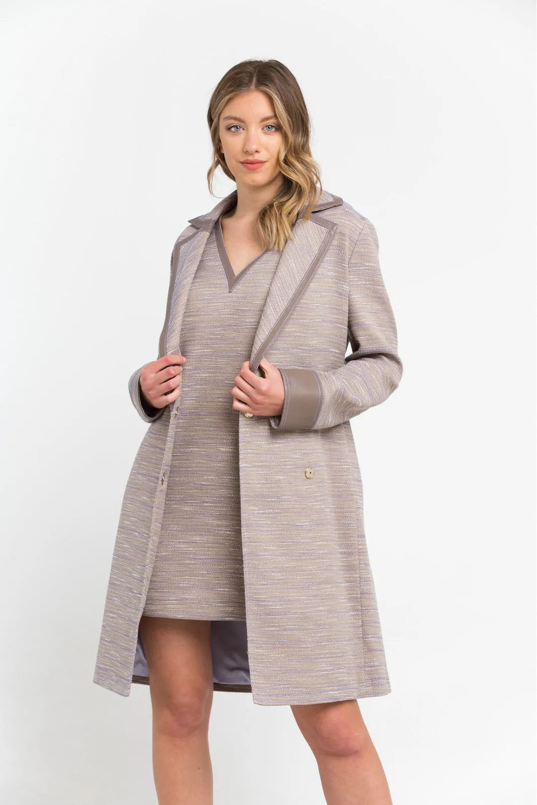 Trussardi cappotto tortora   
