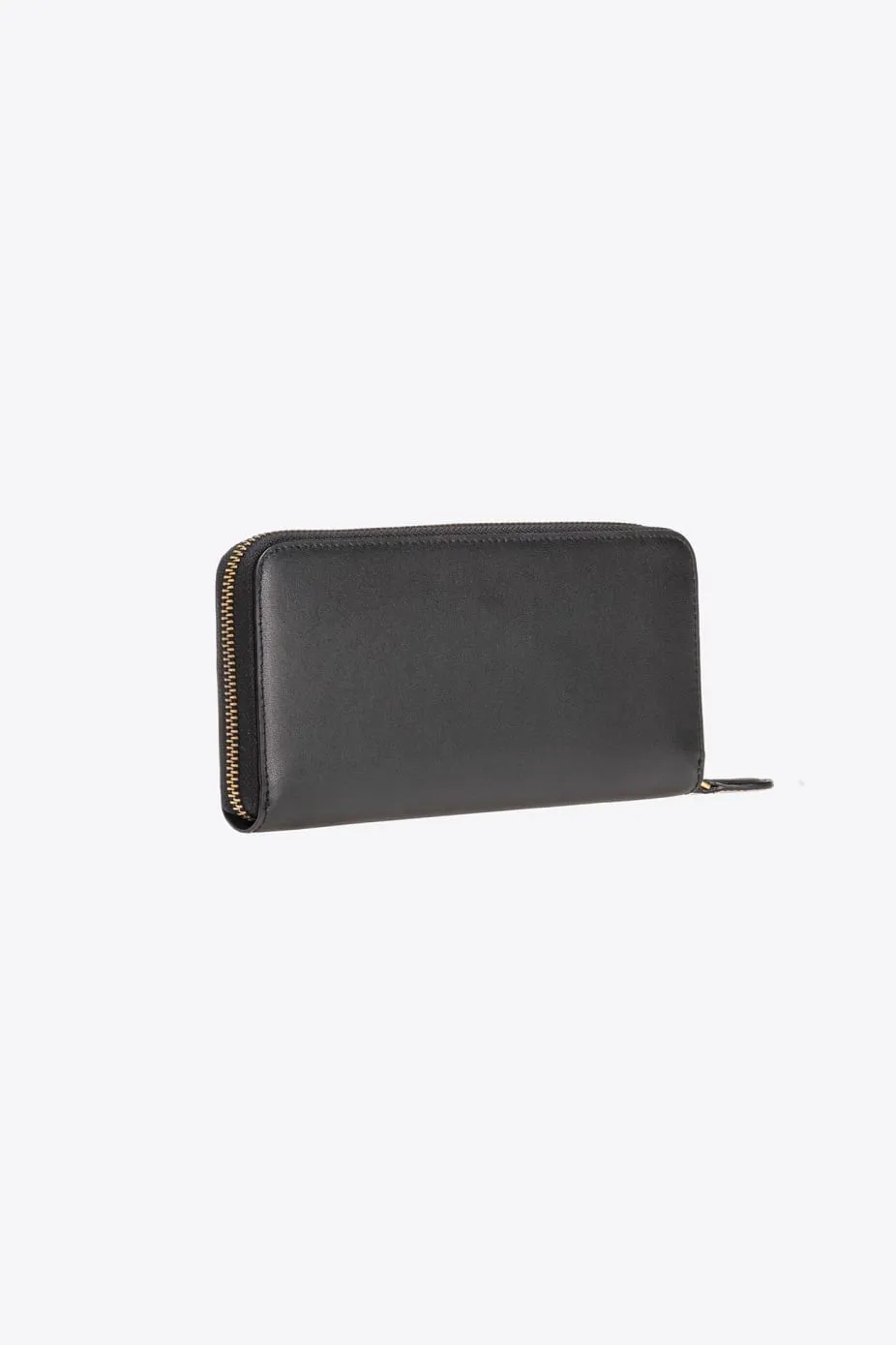 Zip Around Wallet in Leather / Black