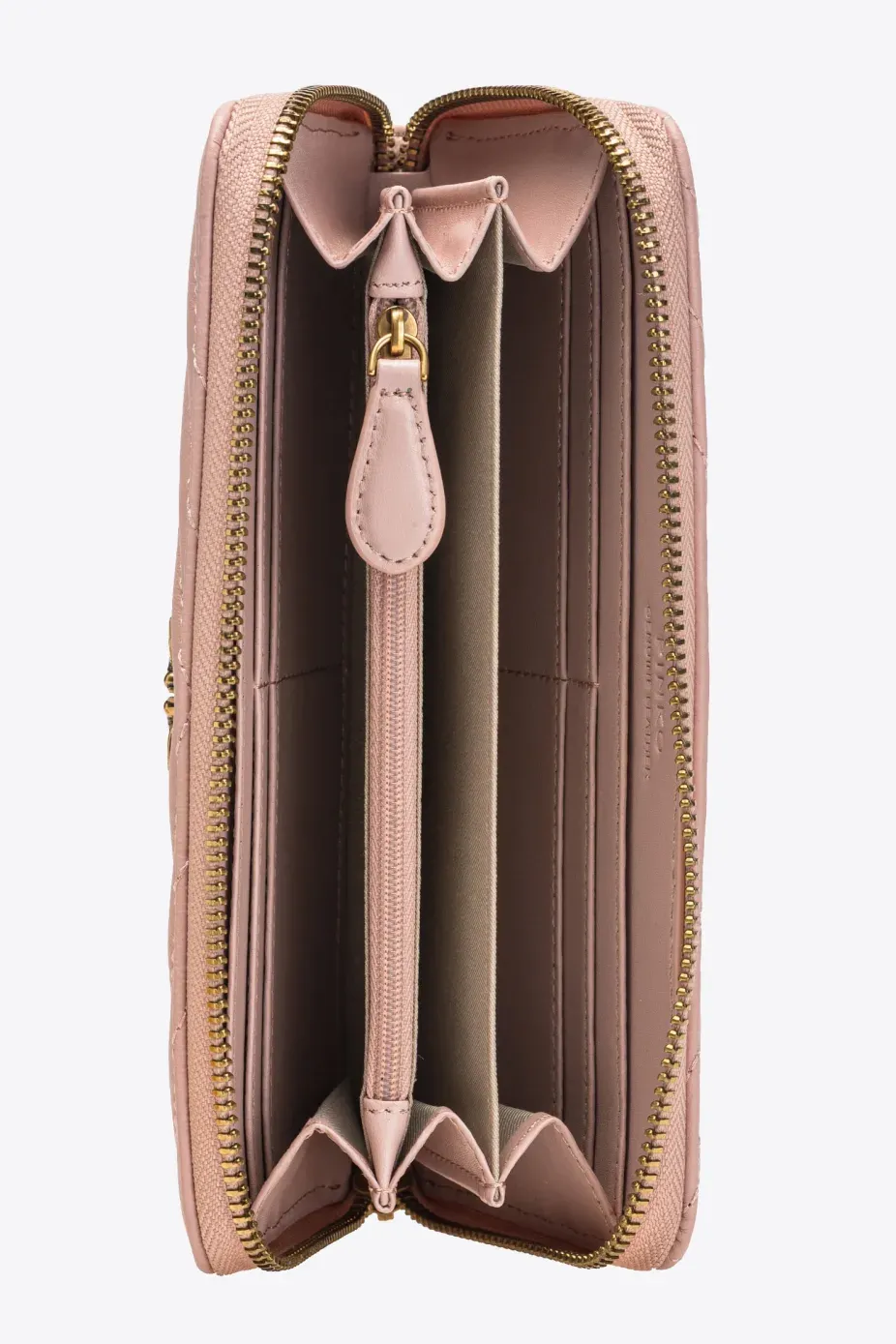 Zip Around Wallet in Nappa Chevron / Powder
